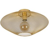 Industrialna LAMPA sufitowa MESH 21123/45/02 Lucide loftowa OPRAWA metalowa druciana złota