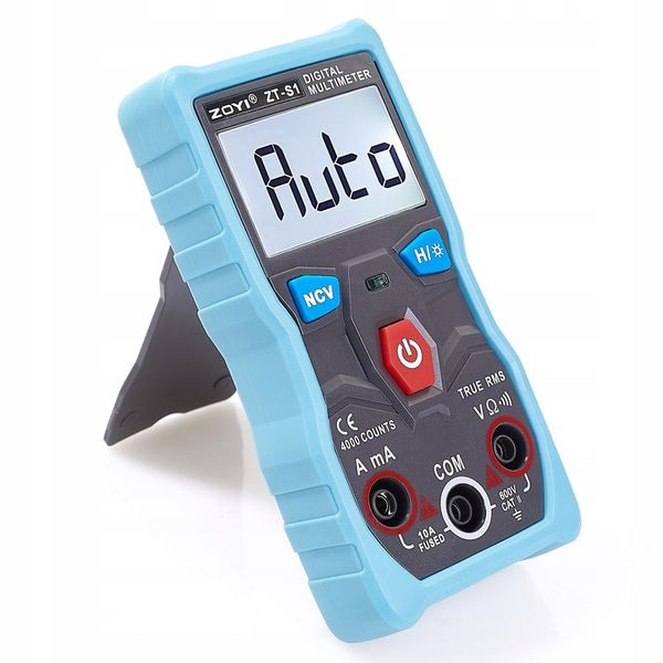 MULTIMETR CYFROWY AUTOMATYCZNY ZT-S1 TRUE RMS NCV MIERNIK NAPIĘCIA PRĄDU zdjęcie 2