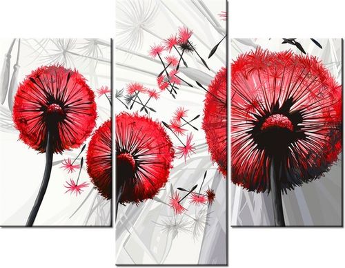 70 90CM OBRAZ 3 ELEM DMUCHAWCE CZERWIENI ŚCIENNY PŁÓTNO na Arena.pl