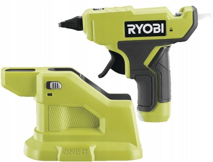 RYOBI AKUMULATOROWY PISTOLET DO KLEJU NA GORĄCO 7MM STACJA DOKUJĄCA RGLM18 zdjęcie 9