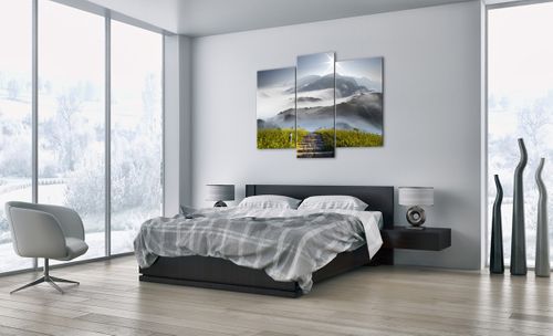 Obraz Na Płótnie - Góry Droga Mgła - 130X100 Cm - Cb130X100-2478 na Arena.pl