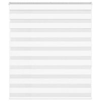 Roleta zebra, biała, szerokość tkaniny 120,9 cm, poliester