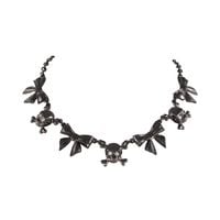 choker z kokardkami i czaszkami aria rockstar collection (c25/nut/11ru)