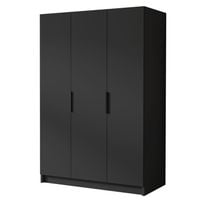 Szafa CALPE I 150 cm-pojemna garderoba-CZARNY+CZARNY