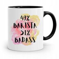 Dla Baristy Baristki Kawiarki Kubek Czarny Prezent Z Nadrukiem Ze Zdjęciem