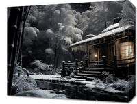 Obraz 50x40cm Tradycyjna Japońska Chatka