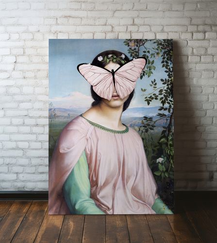 Obraz na płótnie portret motyl pop art 80x120 cm na Arena.pl