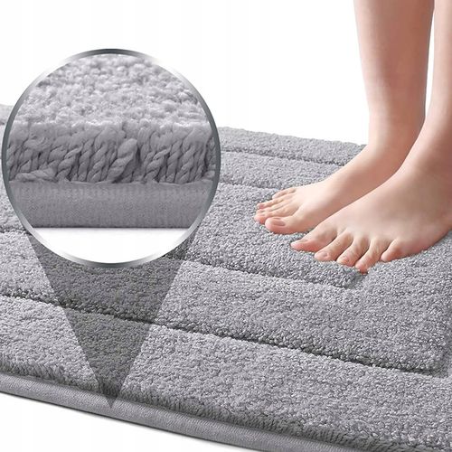 Dywanik Łazienkowy Chłonny z Mikrofibry Antypoślizgowy 80x50 cm na Arena.pl