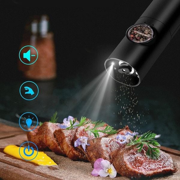 USB ŁADOWANIE ELEKTRYCZNY MŁYNKÓW DO SOLI I PIEPRZU, 2X MŁYNEK DO PRZYPRAW zdjęcie 5