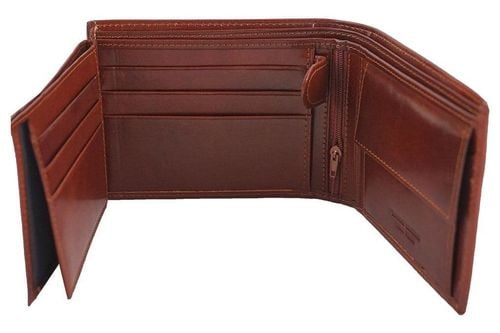 Portfel skórzany męski - Barberinis - Czarny na Arena.pl