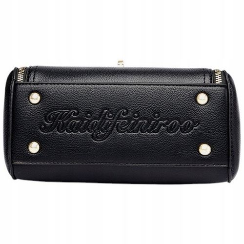 Torebka Damska na Ramię CZARNA Elegancka Pojemna Wizytowa Kuferek na Arena.pl