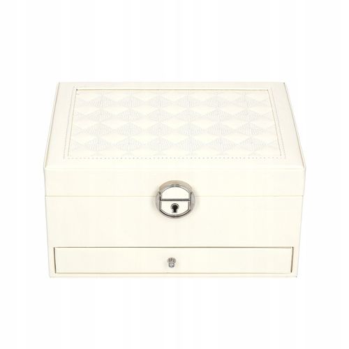 SZKATUŁKA NA BIŻUTERIĘ PUDEŁKO KUFEREK POJEMNY ORGANIZER ELEGANCKI C2 na Arena.pl