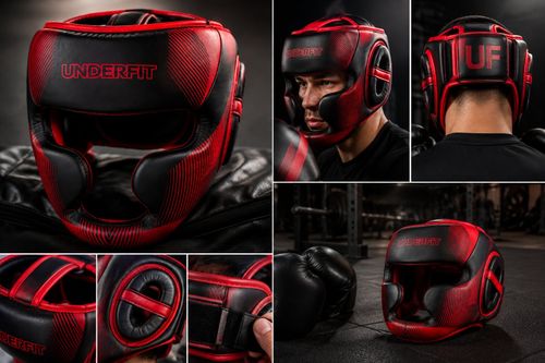 Kask bokserski UNDERFIT Core czerwony M na Arena.pl
