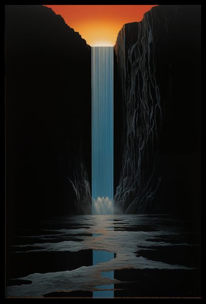Plakat 40x60cm Wodospad Światła zdjęcie 2