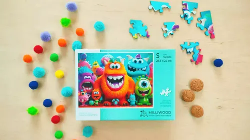 Puzzle Milliwood 50 Elementów. Kudłate Potworki na Arena.pl