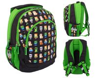 Plecak szkolny trzykomorowy Astra Minecraft