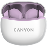 CANYON Słuchawki dokanałowe TWS-5 Etui Fioletowe