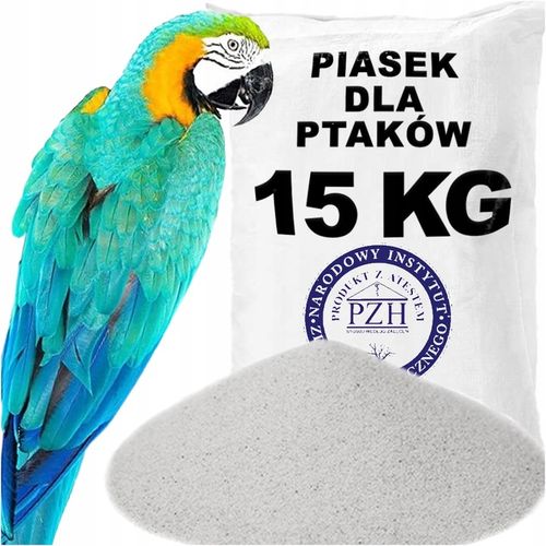 Biały Piasek Dla Papug Kanarków Od Producenta Pył Kąpielowy 15 KG Naturalny na Arena.pl