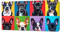 Obraz 90x50cm Buldogi Francuskie
