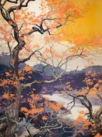 Plakat 60x80cm Złota Jesień nad Jeziorem