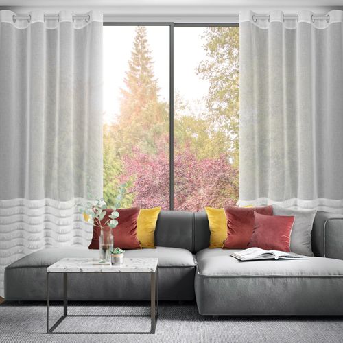 Firana na przelotkach 140X250 gotowa DANA2 biała na Arena.pl