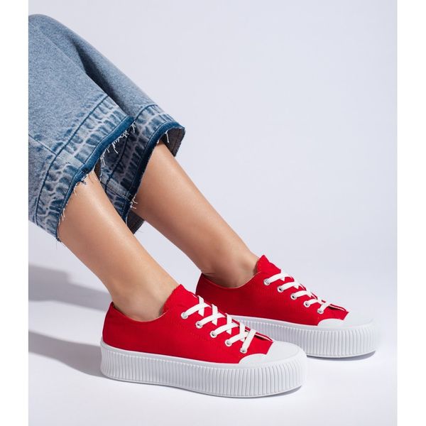 Czerwone trampki na platformie r.37 zdjęcie 4