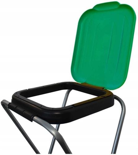 stojak do segregacji odpadów (1-stanowiskowy) zielony na Arena.pl