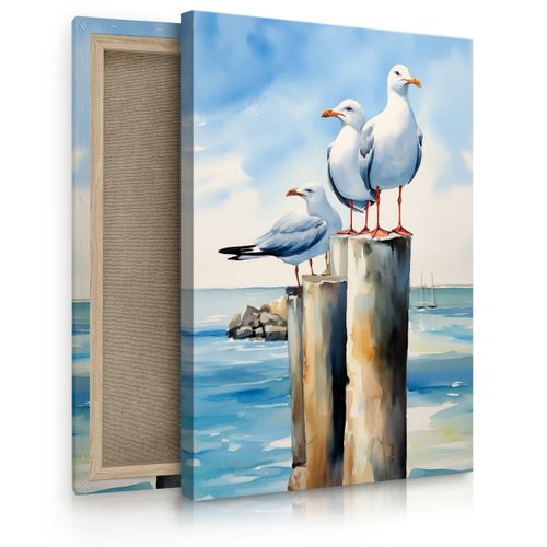 Obraz Na Płótnie Abstrakcyjne Mewy 50cm x 70cm na Arena.pl