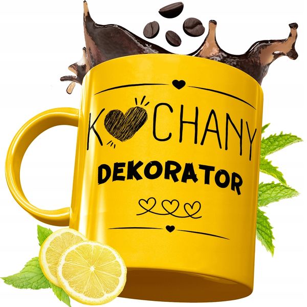Złoty Kubek Premium Dla Dekoratora Prezent Z Nadrukiem Ze Zdjęciem zdjęcie 1
