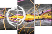 60CM 90 ZEGAR 3 ELEM WIRUJĄCE POSTACIE ŚCIENNY