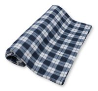 Koc Polarowy 160X200 Kratka Biało-Granatowa