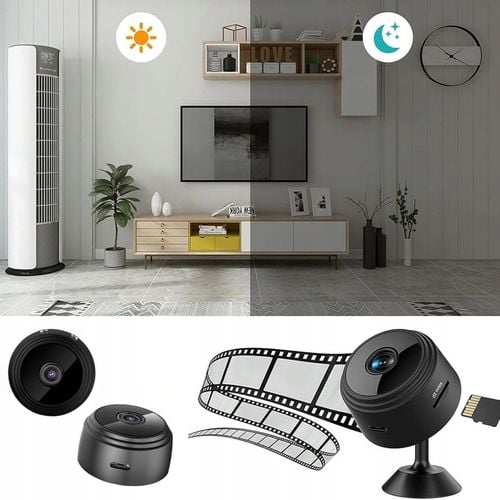 MINI KAMERA WIFI SZPIEGOWSKA IP SMART FULL HD MONITORING BEZPRZEWODOWA A9 na Arena.pl