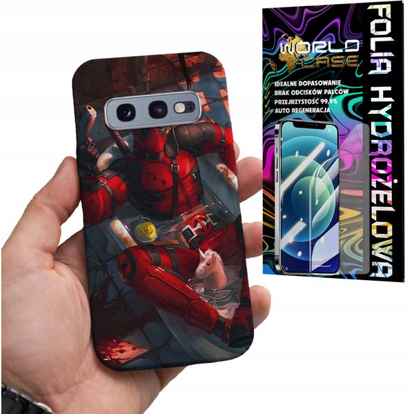 ETUI CASE DO SAMSUNG S10E - DEADPOOL MARVEL FILMY SERIALE + FOLIA zdjęcie 1