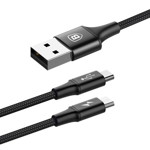BASEUS KABEL MICRO-USB DWUSTRONNY 2W1 CZARNY na Arena.pl