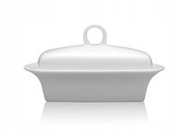 MASELNICZKA Porcelanowa z Pokrywką POJEMNIK na MASŁO Lubiana 12,3x16,8x8,8