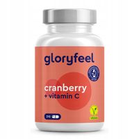 ŻURAWINA cranberry EKSTRAKT 500mg WITAMINA C 210kap UKŁAD MOCZOWY gloryfeel