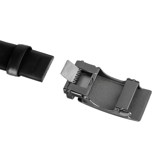 czarny pasek męski z automatyczną klamrą wykonany na Arena.pl