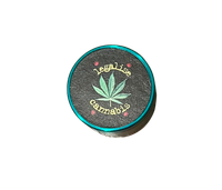 Zielony Grinder Crusher Młynek do Tytoniu Suszu CBD  ''Legalise Cannabis''