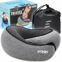 WYGODNA MIŁA PODUSZKA PODRÓŻNA POD SZYJE KARK DO SAMOLOTU AUTOKARU AUTA