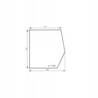 szyba boczna - bok do ciągnika LAMBORGHINI 754 DT