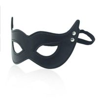 maska bdsm z ekoskóry toyz4lovers czarna 22 cm