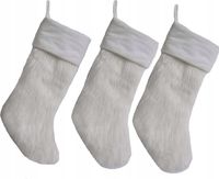 WISZĄCE SKARPETY NA PREZENTY ŚWIĄTECZNE BOŻE NARODZENIE 3szt 35x17cm