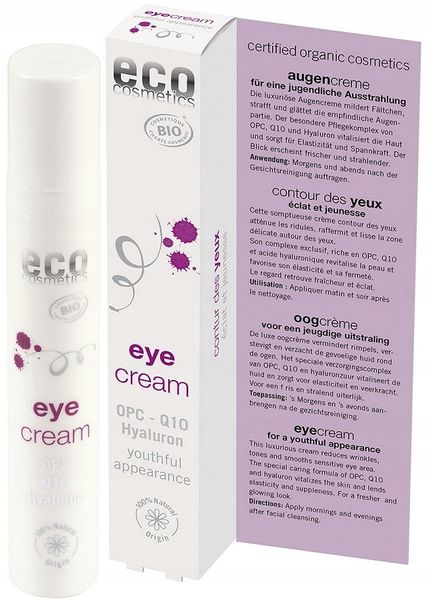 Eco Cosmetics Anti-Aging Krem pod oczy 15ml zdjęcie 1
