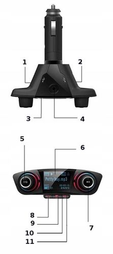 TRANSMITER FM BLUETOOTH 5.0 USB MULTIMEDIALNY 8w1 na Arena.pl