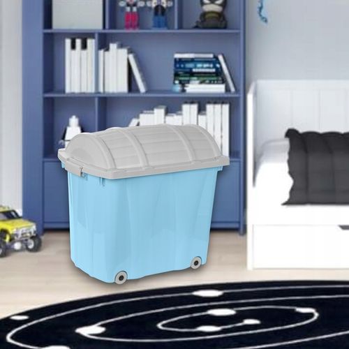 KOSZ NA ZABAWKI 60 L DUŻY POJEMNIK KUFER SKRZYNIA ORGANIZER KÓŁKA POJEMNY na Arena.pl