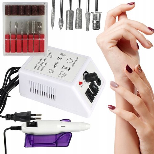 FREZARKA DO PAZNOKCI MANICURE PEDICURE PROFESJONALNA MOCNA 20W frezy zestaw na Arena.pl