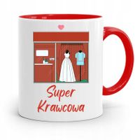 Kubek Czerwony Krawca Krawcowej Super Krawcowa Z Nadrukiem Ze Zdjęciem