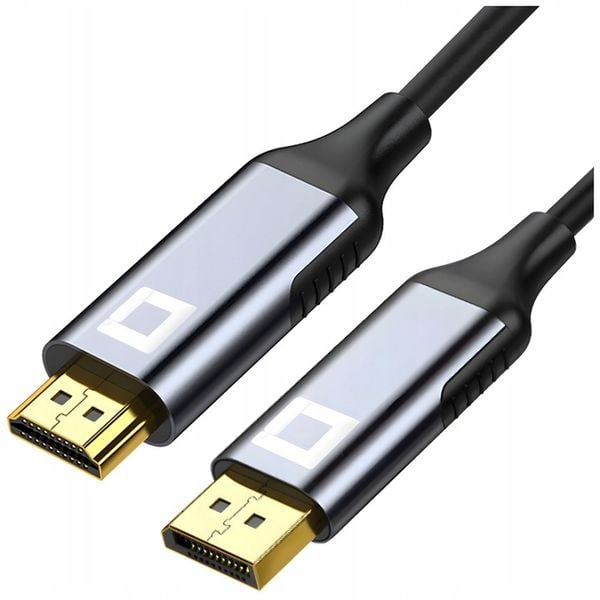 CO2 KABEL DISPLAYPORT HDMI 2.0 PRZEWÓD DP - HDMI FHD 240HZ 4K 60HZ HDR 1M zdjęcie 1