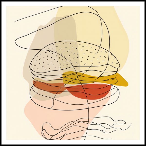 Plakat 90x90cm Cieniutki Burger zdjęcie 3