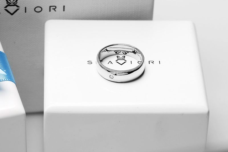 Emaga Złota obrączka OBD4079 - Diament zdjęcie 4